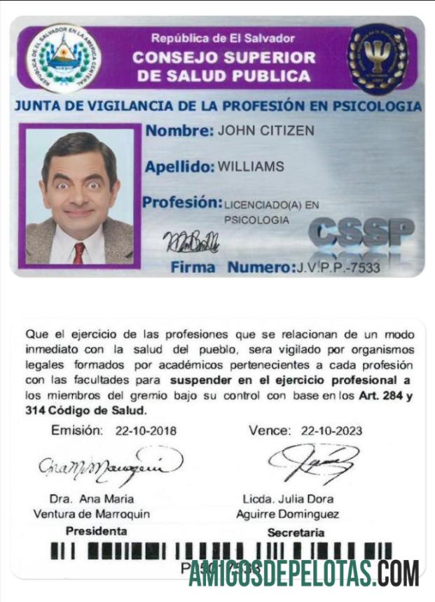 Conselho de Saúde Pública de EL SALVADOR modelo